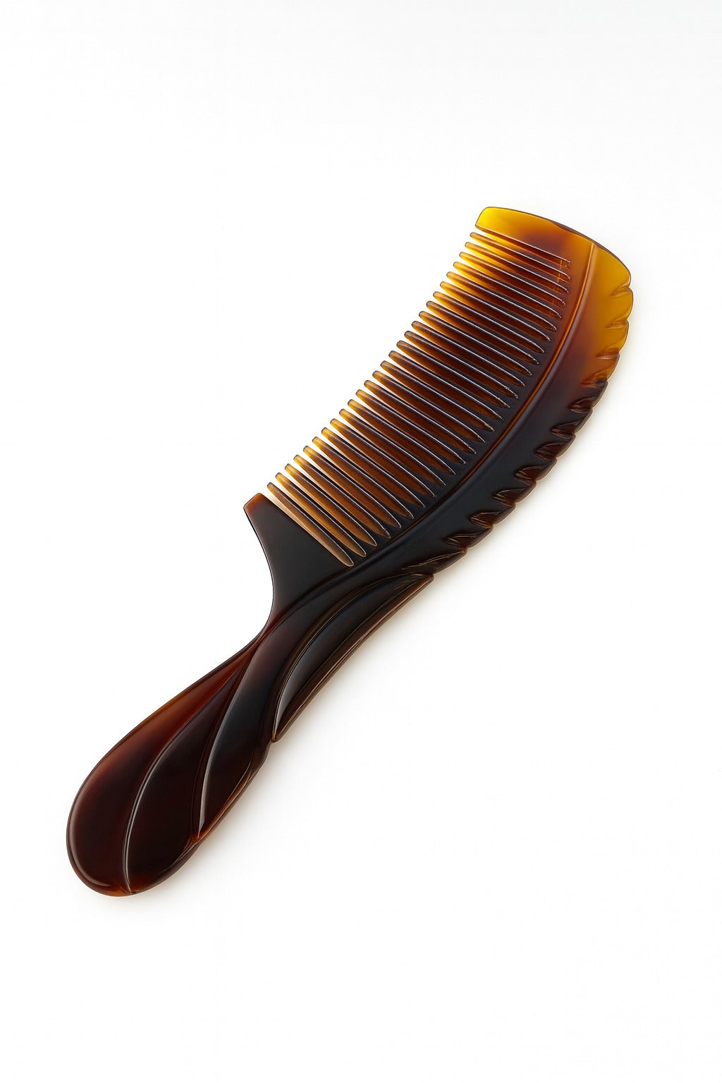 Sorendy Kemik Tarak Boynuz Saç Tarağı El Yapımı Saplı Orta Boy KT-120 - 18 CM Düz Saçlar