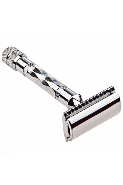 Parker 62r Geleneksel Tıraş Makinesi Üç Parçalı Krom Çift Kenarlı Tıraş Bıçağı Sakal Düz