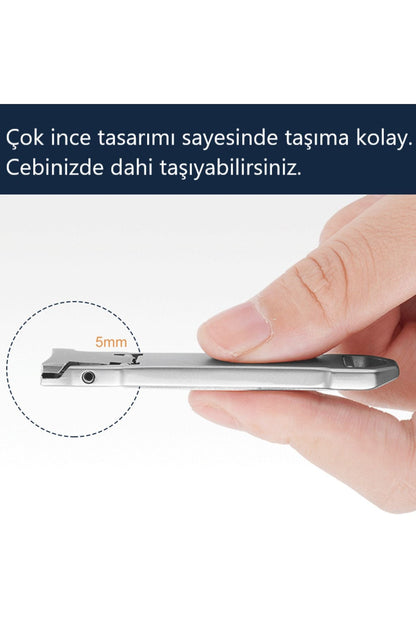 Rex AC-3 Katlanabilir Çok İnce Çıtçıt El Tırnak Makası Cüzdana Sığabilen Paslanmaz Anahtarlıklı
