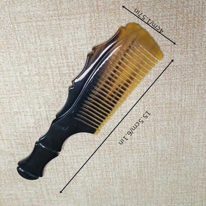 Mini Saplı Çanta Tarağı Doğal Kemik Tarak Boynuz Saç Tarağı El Yapımı Saplı Mini KT-148 - 16 CM