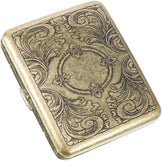 Kısa Sigara Tabakası Kutusu Retro Tasarım Çift Taraflı Tabla Saklama Kutusu ST-108 Metal 95 mm Kare