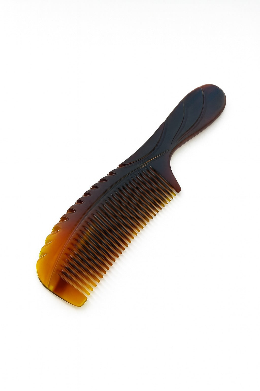 Sorendy Kemik Tarak Boynuz Saç Tarağı El Yapımı Saplı Orta Boy KT-120 - 18 CM Düz Saçlar