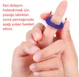 Sujok Akupresür Yüzüğü Parmak Masajı Akupunktur Yüzük Halkası Dikenli Duyusal Masaj Aleti 5 Adet