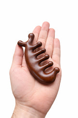 Doğal Ahşap Kafa Derisi Masaj Tarağı Gua Sha Meridyen Akupresür Geniş Dişli Scalp Tarak AT-146
