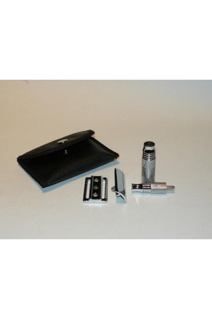 K-99 Seyahat Çantalı Taşınabilir Tıraş Makinesi Taraklı 4 Parçaya Bölünen 105 Mm Metal Klasik Tıraş