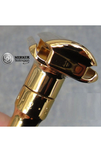 Merkur Futur 702 Ayarlanabilir Jiletli Tıraş Makinesi Altın Rengi Klasik Geleneksel Tıraş Alman Malı