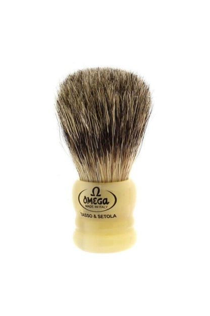 Omega 11047 Mini Boy Cüce Seyahat Tipi Karışık Doğal Kıl Tıraş Fırçası Italyan Kıl Sakal Fırçası