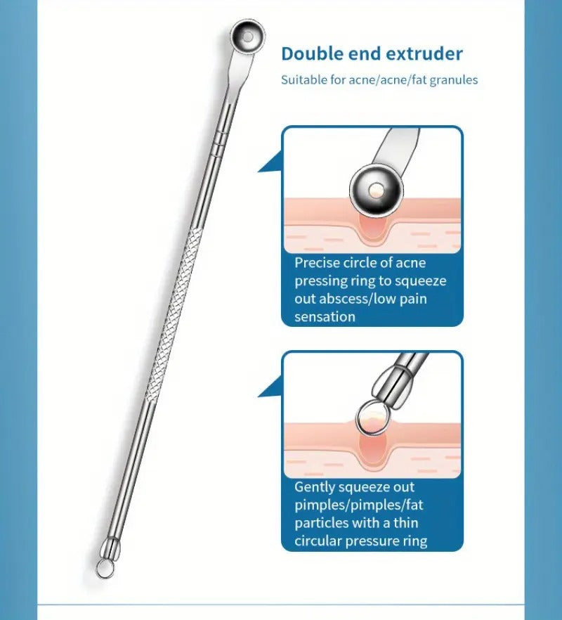 
8 Parça Siyah Nokta Akne Temizleyici Cilt Bakım Komedon Seti Sivilce Cımbızı İnce Uçlu Paslanmaz