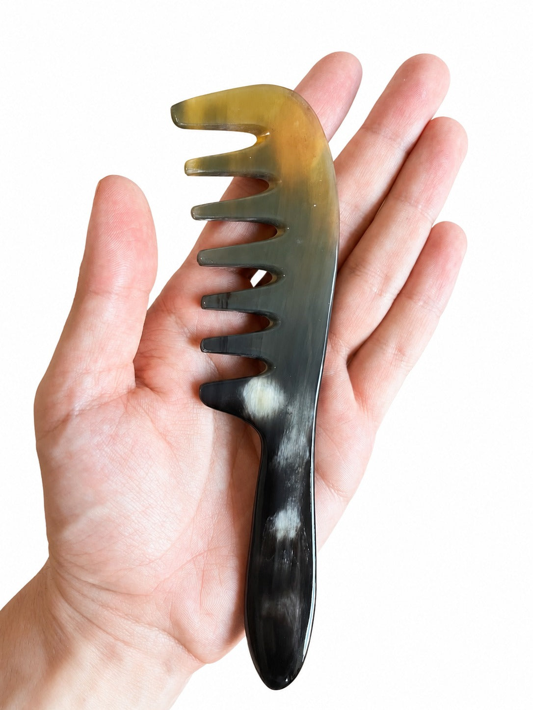 
Attariye Sığır Boynuzu Doğal Kemik Tarak Seyrek Dişli Saç Tarağı Kafa Derisi Masaj Tarağı SKT-127 - 18 Cm